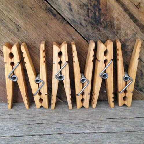 American Handmade Wooden Clothespins - 123