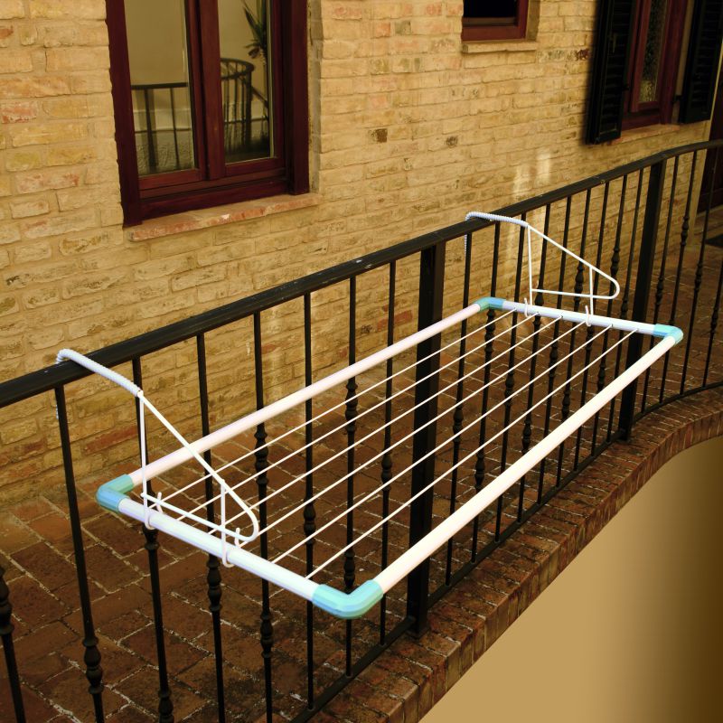 Handrail Indoor/Outdoor Drying Rack Clotheshorse - 40284