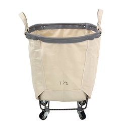 Round Natural Canvas Portable Laundry Hampers 